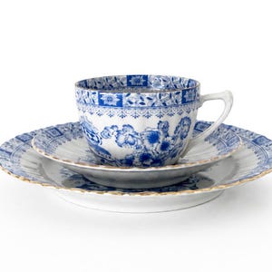 Vintage blaue teller