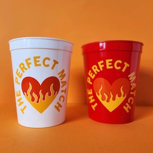 Perfect Match Party Cups for Bachelorette Parties The Perfect Match Bach Cups Fire Party Cups for Hen Do Bachelorette Party Supplies