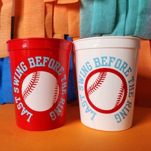 Bachelorette Party Favors for Baseball Lovers Last Swing Before The Ring Baseball Themed Party Cups Bridesmaid Gifts for Bridesmaid Boxes