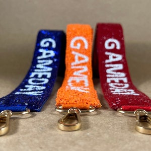 Game Day-tasriem voor Gameday-portemonnee met kralen versierde gamedagriem doorzichtige tasriem Teamkleuren crossbody tasriem Kralen portemonneeriempjes voetbalriem