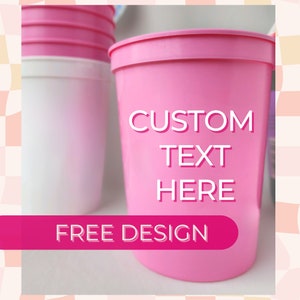 Tazza di plastica personalizzata per decorazioni per addio al nubilato Tazza personalizzata per decorazioni per addio al nubilato Tazza con testo personalizzato Bomboniera per feste