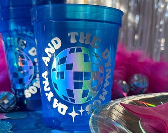 Birthday Party Favor Cups Mama Mia Themed Party Favor Customized for Bachelorette Parties 21st Birthday Party Favors Disco Ball Cups
