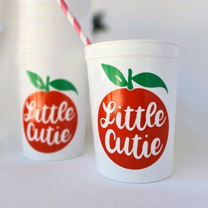 A Little Cutie is on the Way Cup for Citrus Themed Baby Shower Fruit Themed Gender Neutral Baby Shower Decor Cutie on the Way Party Favor