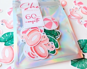Retro Beach Bachelorette Confetti for Palm Springs Bachelorette Decor Beach Party Decor Flamingo Confetti for Miami Bachelorette Decoration
