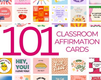 Classroom Affirmation Cards Student Encouragement Cards Printable Motivation Cards for Kids Back to School Affirmations Confidence Cards