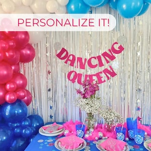 Personalize Mama Mia Party Kit for Last Disco Bachelorette Party Decor Disco Ball Bridal Shower Dancing Queen and The Dynamos Party Kit
