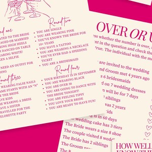 Digital Bachelorette Party Game for Bridal Party Fun Over Under Game ...