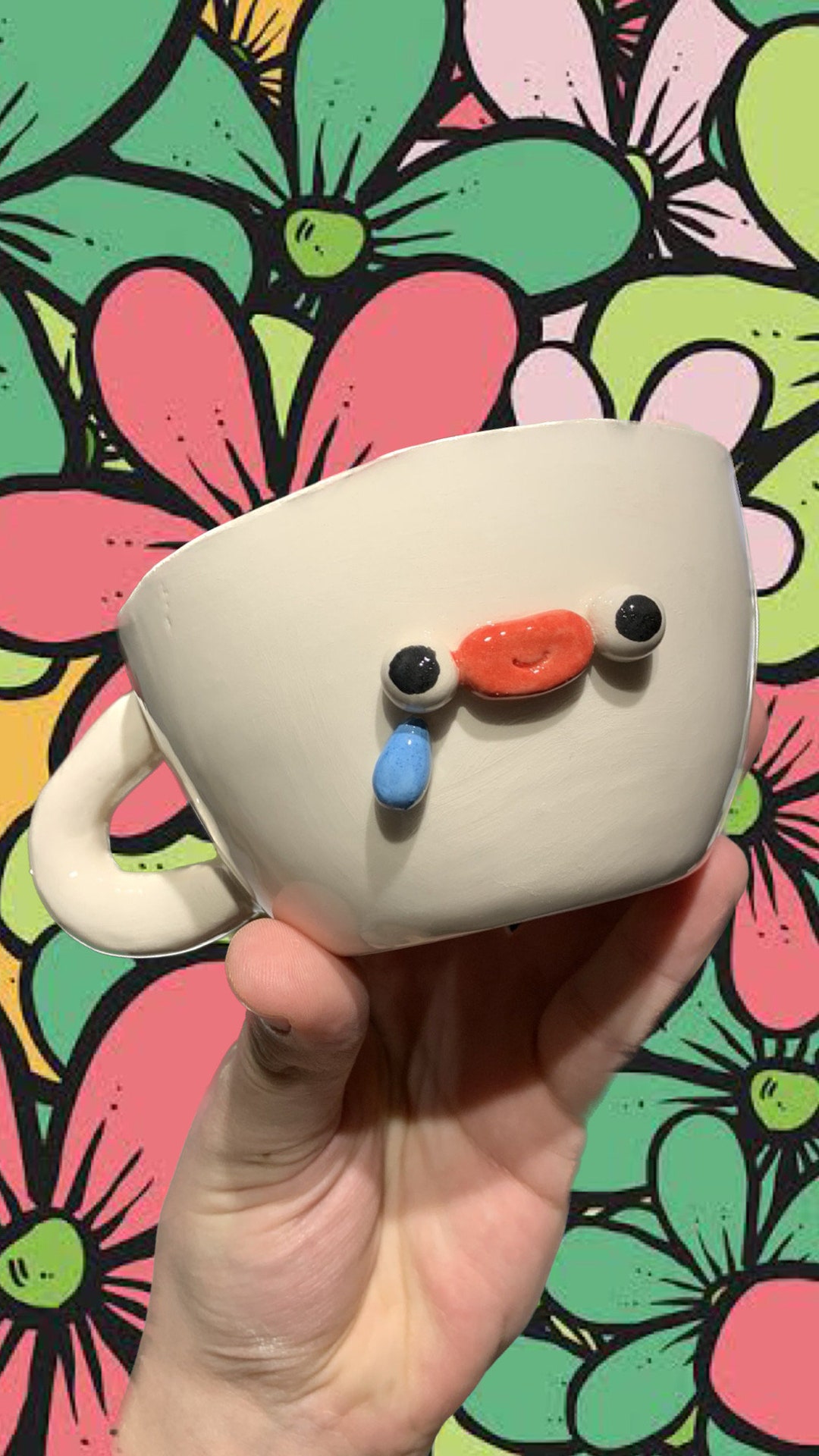 Cute Undi Ceramic Coffee Mug, Cute Pottery Mug Handmade, Coffee Lover