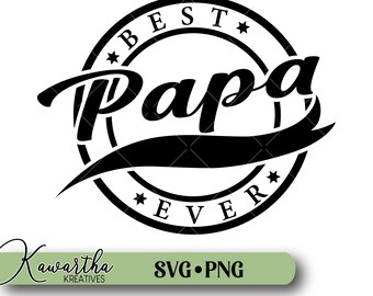 Papa svg, Best Papa ever svg, Grandpa svg, Papa Png, Grandparent gift, grandparent annoucement svg