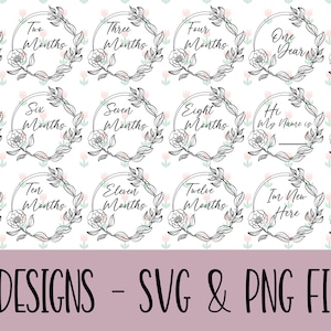 Svg bébé | Lot bébé SVG | Jalon bébé svg | Annonce de bébé Svg | Svg nouveau-né | Floral bébé SVG | Grenouillère bébé svg | Svg bébé fille