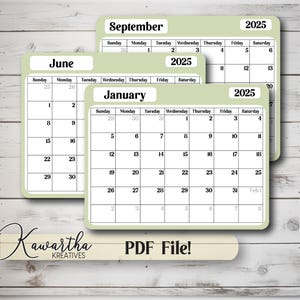 2025 Calendar Printable, Desk Calendar, Printable Calendar, 2025 Calendar, 2025 Planner, 2025 Wall Calendar, Digital Planner 2025