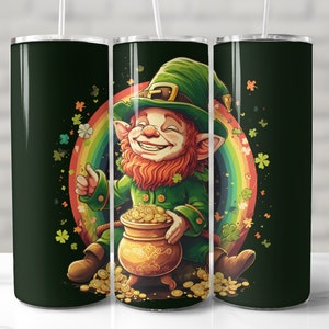 St. Patricks Day TUMBLER WRAP St Patricks Day TUMBLER WRAP 20 Unzen Skinny Tumbler Design nahtlose Tumbler Wrap irish png leprechaun