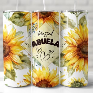 Abuela Tumbler Wrap, 20oz Skinny Tumbler Sublimation Design, Seamless Tumbler Wrap, Abuela Tumbler PNG, Grandma Tumbler Wrap SVG