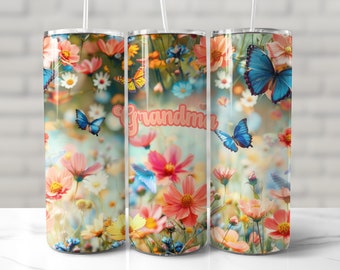 Envoltura de vaso de abuela, diseño de sublimación de vaso delgado de 20 oz, envoltura de vaso sin costuras, vaso de abuela PNG, vaso de abuela, envoltura de abuela