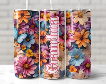 Envoltura de vaso de abuela, diseño de sublimación de vaso delgado de 20 oz, envoltura de vaso sin costuras, vaso de abuela PNG, vaso de abuela, envoltura de abuela
