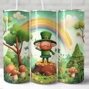 St Patricks Day TUMBLER WRAP st patricks tumbler wrap 20oz skinny tumbler sublimation design seamless tumbler wrap irish png leprechaun