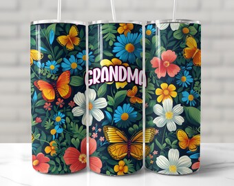 Envoltura de vaso de abuela, diseño de sublimación de vaso delgado de 20 oz, envoltura de vaso sin costuras, vaso de abuela PNG, vaso de abuela, envoltura de abuela