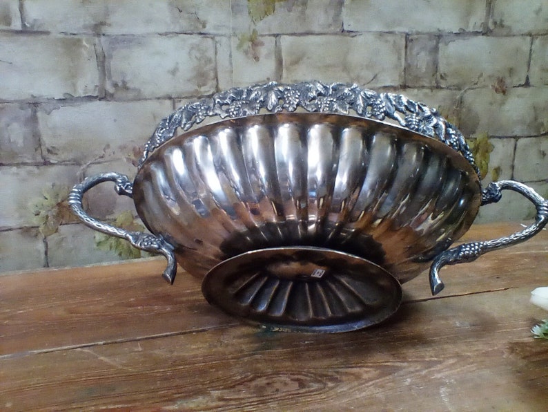 Vintage Silver Plate Centerpiece Bowl 18 Across Etsy