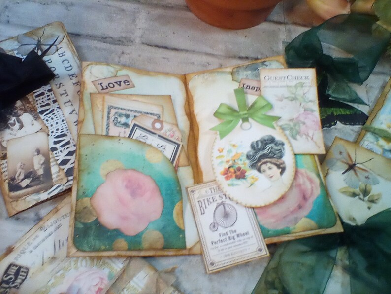 Small Junk Journal Ephemera Holder, 3 to an Order, Junk Journal Folder ...