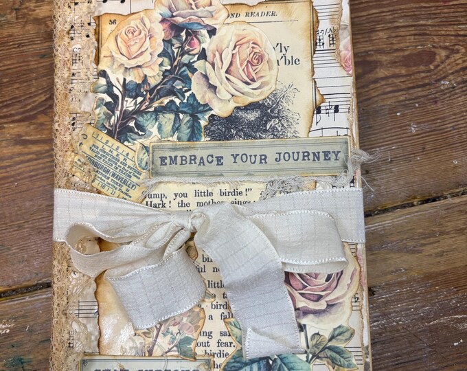 Shabby Chic Junk Journal With 40 Pages and Ephemera Pockets & Tags ...