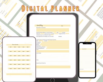 17 PAGE Digital Planner Bundle: Strategize, Engage & Motivate