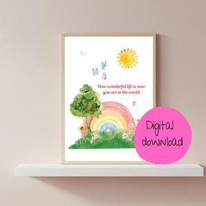 Nursery Decor Print: Positive Affirmation Art (Digital Download)
