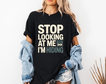 Lustiges introvertiertes T-Shirt, sarkastischer Humor, soziale Angst Geschenk