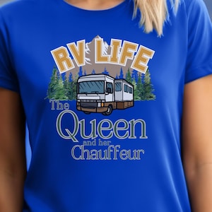 Custom RV Life Shirt, Camper Queen Tee, Funny RV Camping Tee, Queen of the Road, Glamping RV Tshirt, Retired Couple Rv Life, Road Trip Tee