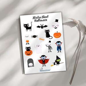 Halloween Sticker Sheet - Stickers for Kids, Scrapbooking, Bullet Journal, Calendar, Diary