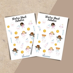 Tooth Fairy Sticker Sheet - Stickers for Children, Scrapbooking, Bullet Journal, Calendar