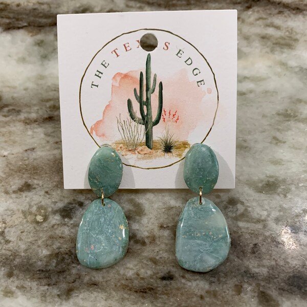 Jadeite Stud Dangle Earrings