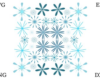 Christmas Snowflakes Clipart, Tumbler Glass Wrap (Digital Download)