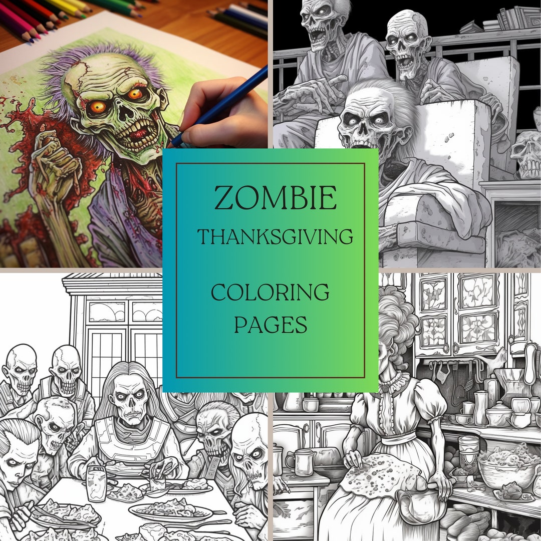 Horror Coloring Zombie Coloring Book Coloring Skeleton Ghost Coloring ...