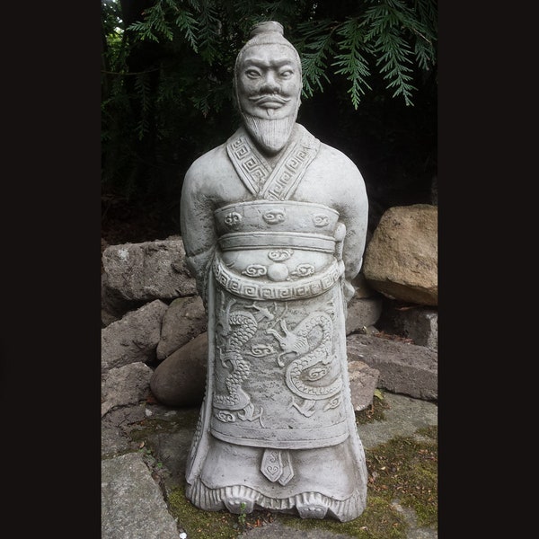 Warrior Zhan Shi Garden Ornament Statue - Best Quality Highly Detailed Garden Ornaments Decor.