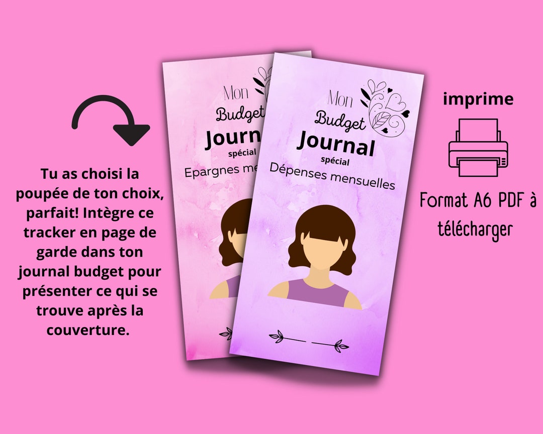 A6 Cover Page Budget Binder, Multicolored Doll Savings and Monthly ...