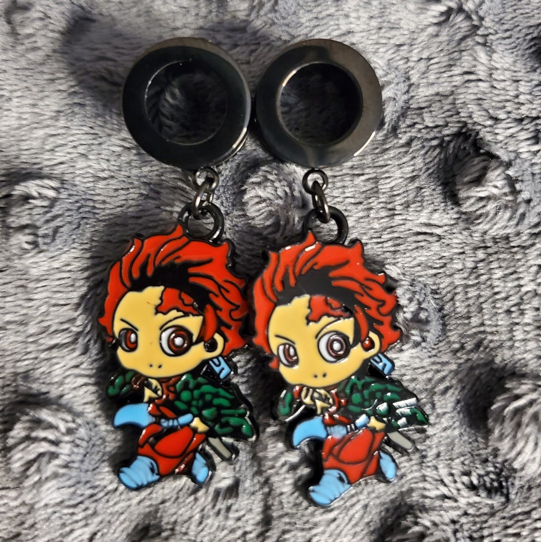 Demon Anime Gauges Black Etsy