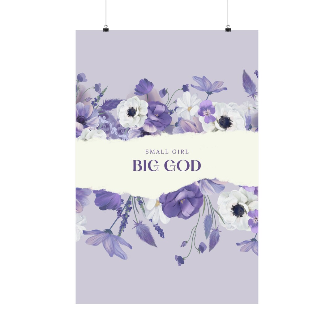 Small GIRL Big GOD Matte Vertical Posters Etsy