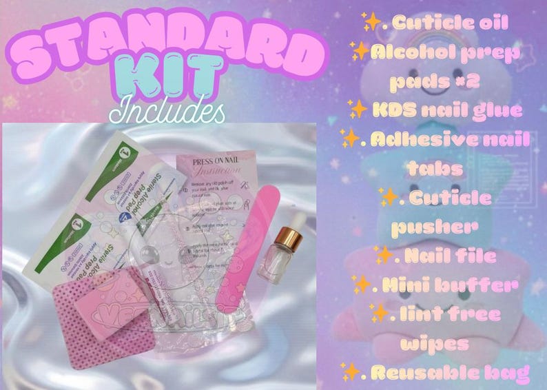 Y2K Rockstar Press On Nails | Cyber Zebra Print, 3D Charms, Hand Painted Duck Nails image 7