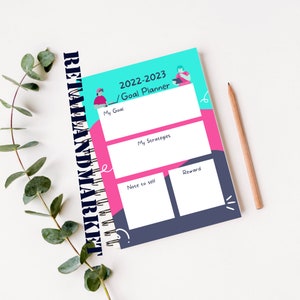 Goal Planner 2023 Goals Tracker, SMART Goal Setting Kit, New Year, Monthly Habits Reflections, Productivity, Vision Board Printables
