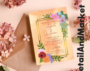 wedding invitation, wedding invites, invitation template, printable invitation,invitation bundle sageinvitation,wedding suite,wedding invite