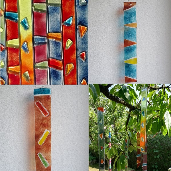 Sonnenfänger aus Glas, farbenfrohes Windspiel im Garten oder am Fenster