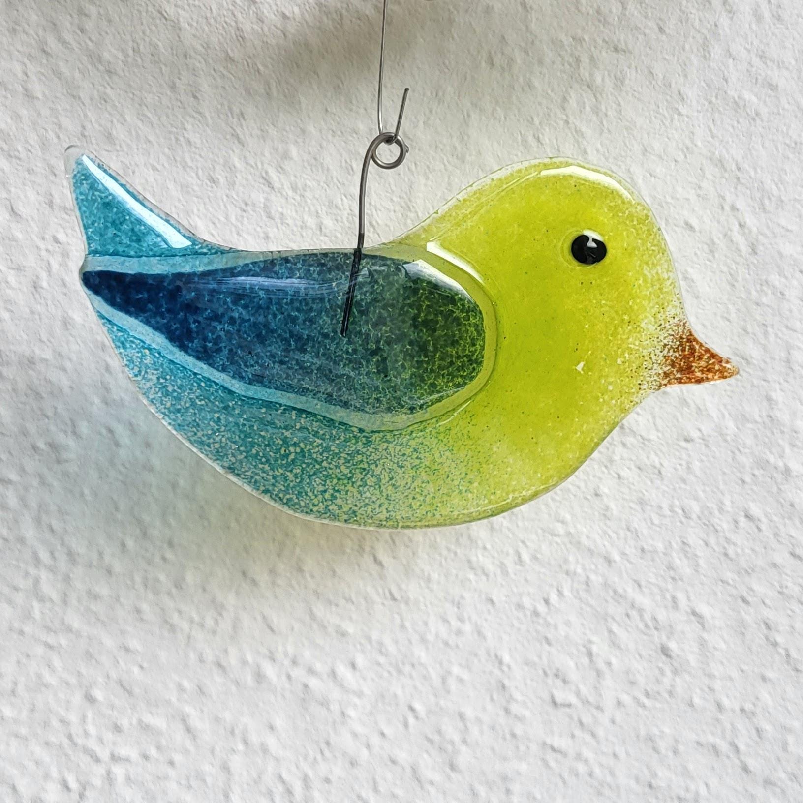 Vogel Kunst Deko Kristall - Blauer Vogel Sonnenfänger Fensteranhänger