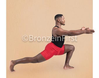 DIGITAL : Forward Lunge ( front and side view) poster