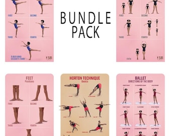 DIGITAL : Bronze in First BUNDLE Pack ( Feet, Feet & Arms, Arabesque, Directions of the Body, and Horton Basics) 5 Posters
