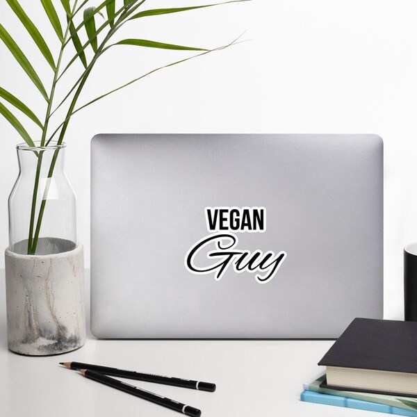 Cute Vegan Sticker, Vegan Stickers, Vegan Gifts for him, Plant Based Sticker, Go Vegan, Laptop Sticker, Vegan Activism, Powered by Plants