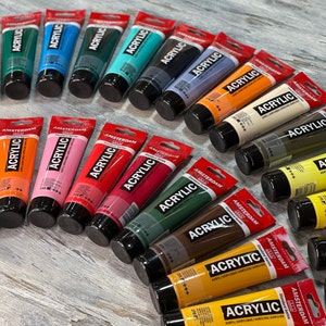 Arteza Acrylic Artist Paint Set, Metallic, 120ml Tubes, Assorted