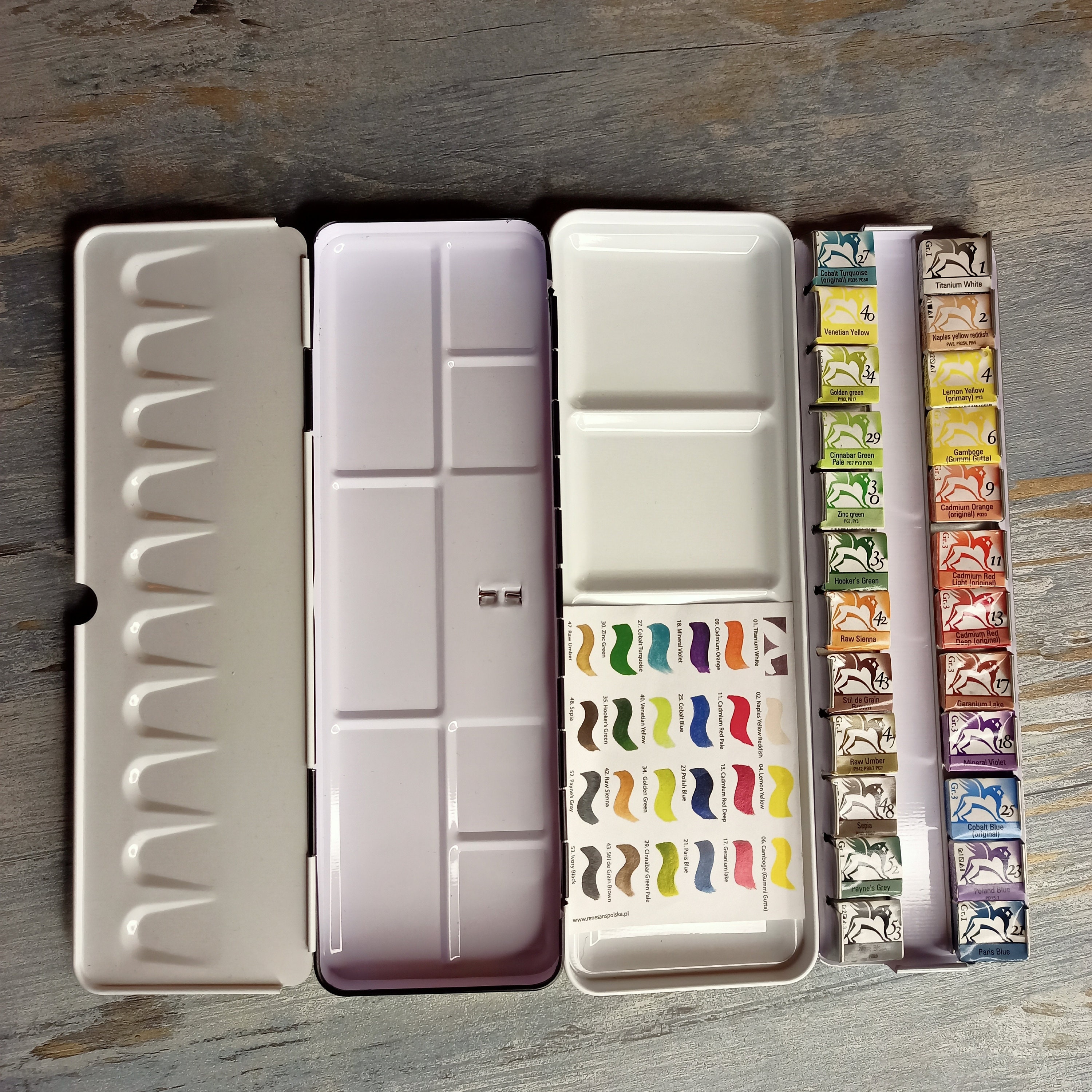Extra-fine Watercolour Box Set 24 Colours Renesans Half Pan - Etsy
