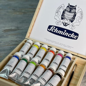Schmincke Akademie Acrylic Paint Set Wooden Box 12x60 ml