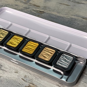 Finetec Pearlescent Watercolor Set: 6 Gilding Metallic Colors