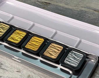 Finetec Pearlescent Watercolor Set: 6 Gilding Metallic Colors